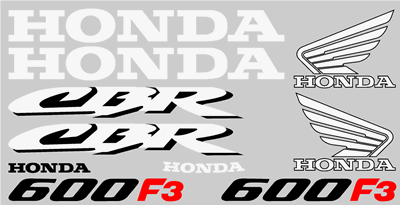 Honda F3 1997 Style Full Decal Set 3 Colour